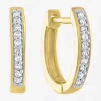 Diamond Addiction 1/7 CT. T.W. Natural White Diamond 14K Gold Over Silver Sterling Silver 3 Pair Earring Set