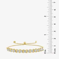 1/10 CT. T.W. Natural White Diamond 14K Gold Over Silver Bolo Bracelet