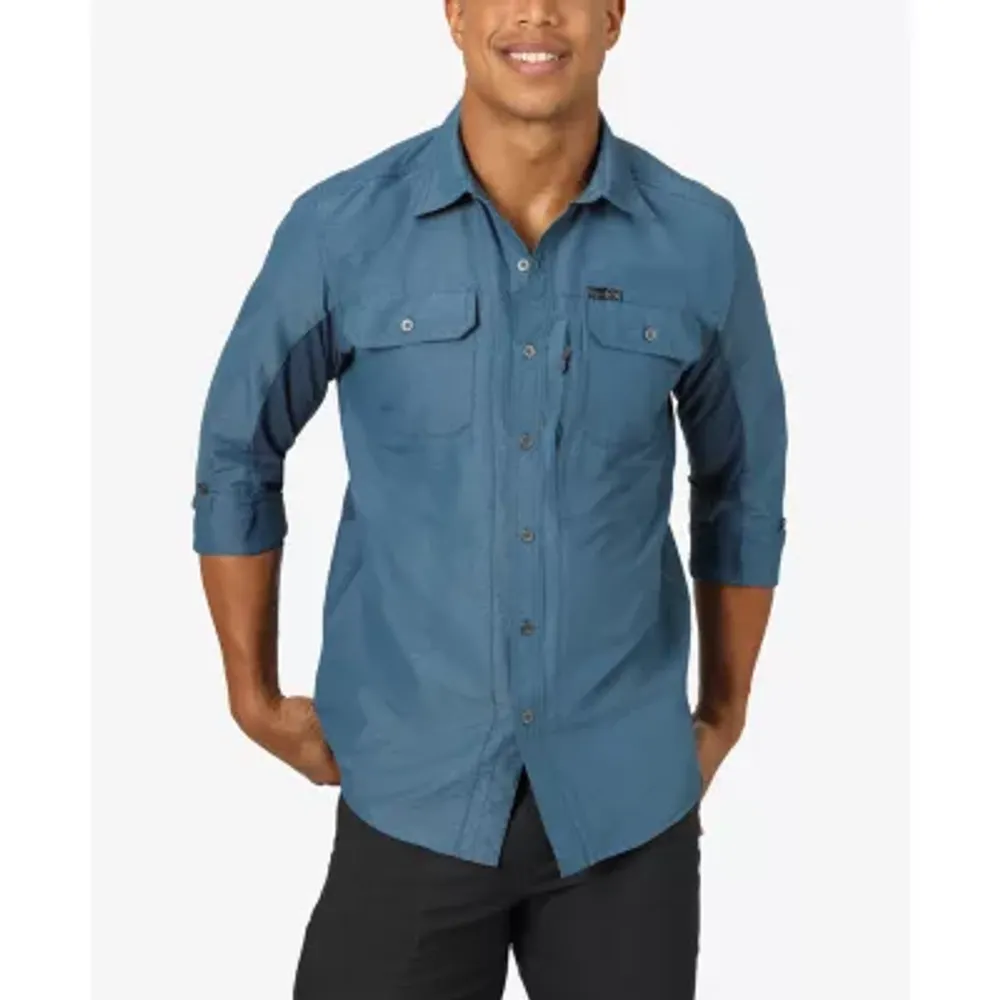 Wrangler All Terrain Gear Mens Regular Fit Long Sleeve Button-Down Shirt |  Dulles Town Center
