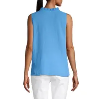 Liz Claiborne Womens V Neck Sleeveless Blouse