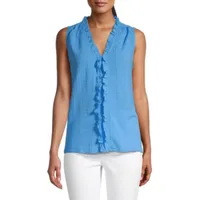 Liz Claiborne Womens V Neck Sleeveless Blouse