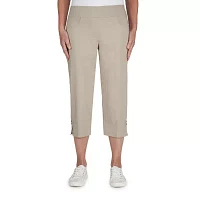 Hearts Of Palm Womens Mid Rise Petite Capri Pants