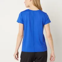 Xersion Mesh Womens Crew Neck Short Sleeve T-Shirt