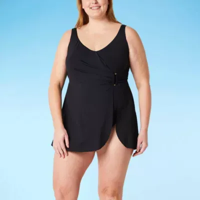 Liz Claiborne Womens Swim Dress Plus