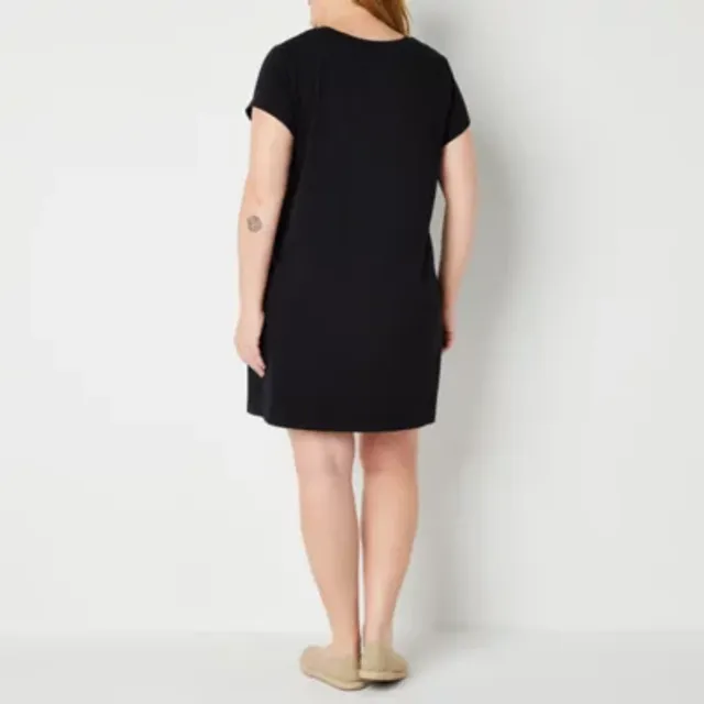 St. John's Bay Women's Adaptive Short Sleeve T-Shirt Dress | Pueblo Mall