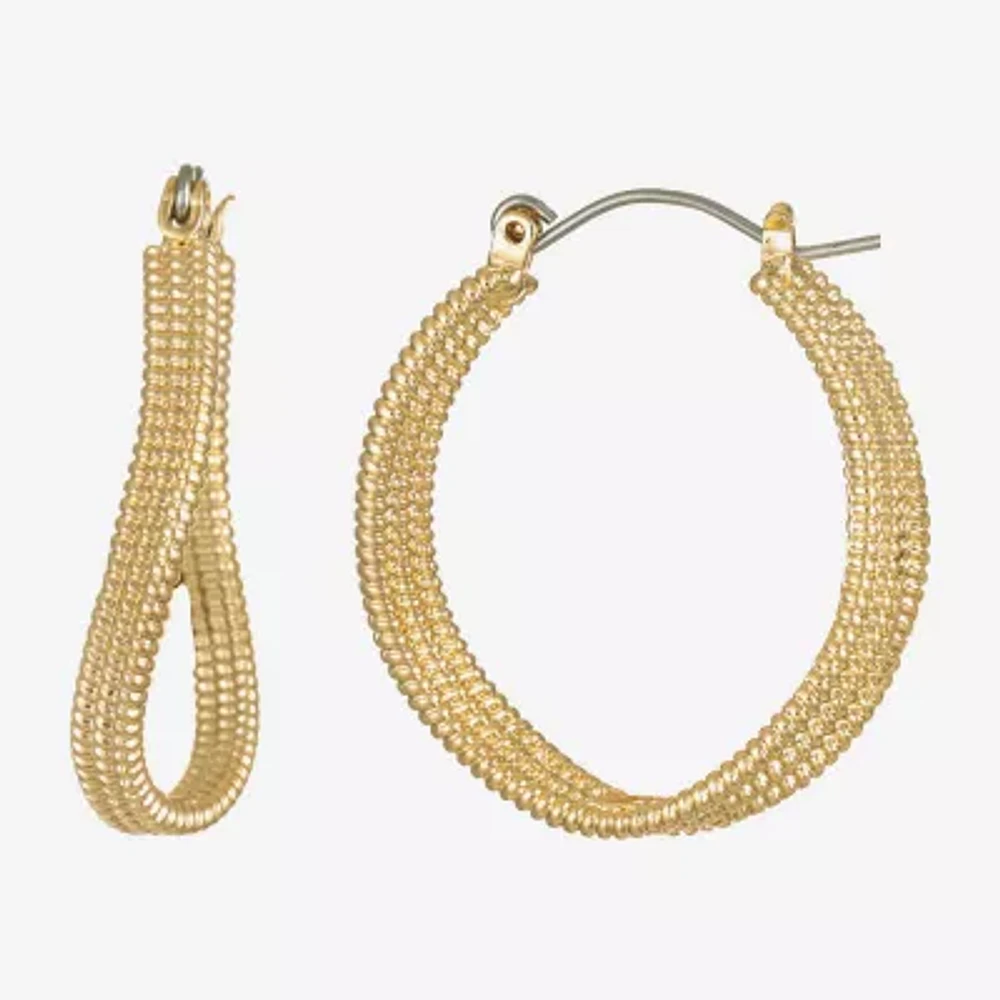 Monet Jewelry Gold Tone Twist 20mm Hoop Earrings