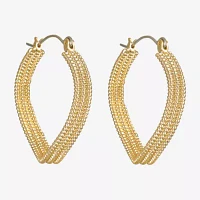 Monet Jewelry Gold Tone Twist 20mm Hoop Earrings