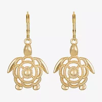 Monet Jewelry Gold Tone Turtle Drop Earrings