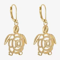 Monet Jewelry Gold Tone Turtle Drop Earrings