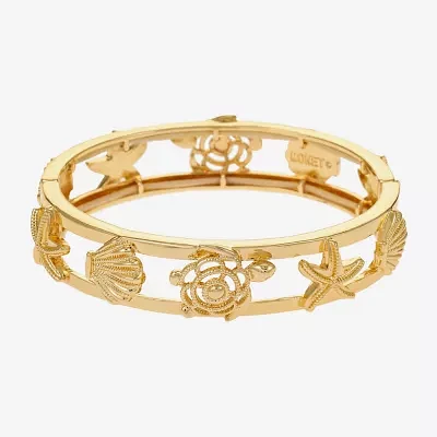 Monet Jewelry Gold Tone Turtle Starfish Shell Gold Tone Bangle Bracelet