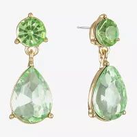 Monet Jewelry Ombre Pink Glass Round Drop Earrings
