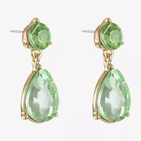 Monet Jewelry Ombre Pink Glass Round Drop Earrings