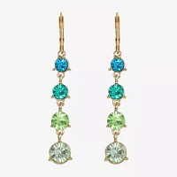Monet Jewelry Ombre Pink Glass Round Drop Earrings