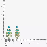 Monet Jewelry Ombre Glass Round Chandelier Earrings