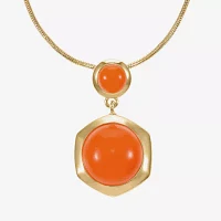 Liz Claiborne Hexagon Womens Zinc Pendant Necklaces
