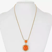 Liz Claiborne Hexagon Womens Zinc Pendant Necklaces