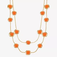 Liz Claiborne Hexagon Gold Tone Collar Necklace