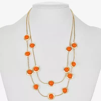 Liz Claiborne Hexagon Gold Tone Collar Necklace
