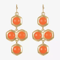 Liz Claiborne Hexagon Chandelier Earrings