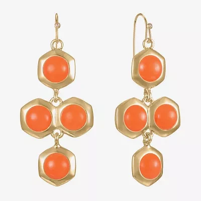 Liz Claiborne Hexagon Chandelier Earrings