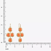 Liz Claiborne Hexagon Chandelier Earrings