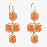 Liz Claiborne Hexagon Chandelier Earrings
