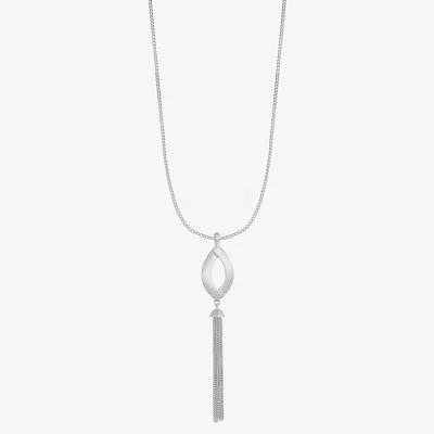 Liz Claiborne Tassel Womens Zinc Pendant Necklaces