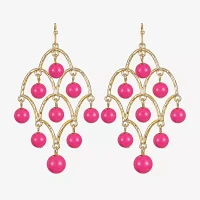 Liz Claiborne Beaded Round Chandelier Earrings