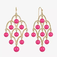 Liz Claiborne Beaded Round Chandelier Earrings