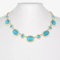 Monet Jewelry Gold Tone White Collar Necklace