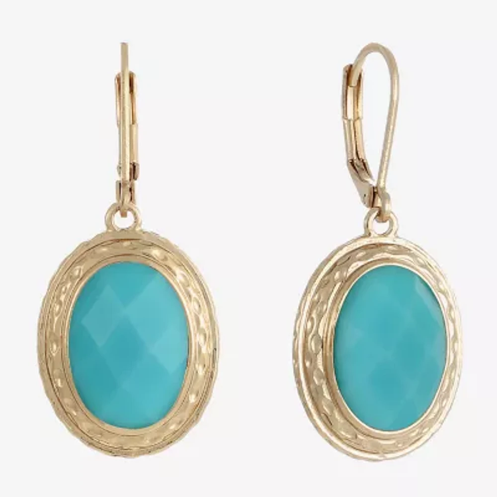 Monet Jewelry Gold Tone Oval Drop Earrings