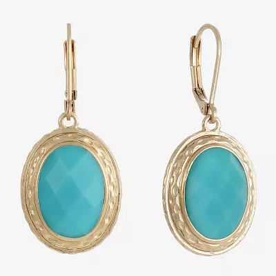 Monet Jewelry Gold Tone Oval Drop Earrings