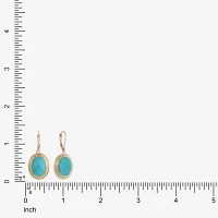 Monet Jewelry Gold Tone Oval Drop Earrings