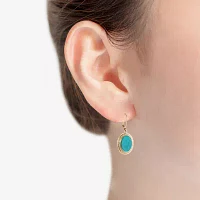 Monet Jewelry Gold Tone Oval Drop Earrings