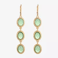 Monet Jewelry Gold Tone Orange Oval Drop Earrings
