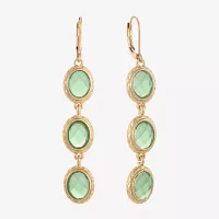 Monet Jewelry Gold Tone Orange Oval Drop Earrings