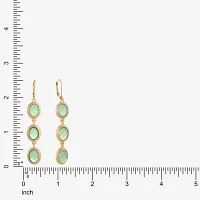 Monet Jewelry Gold Tone Orange Oval Drop Earrings