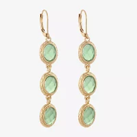 Monet Jewelry Gold Tone Orange Oval Drop Earrings