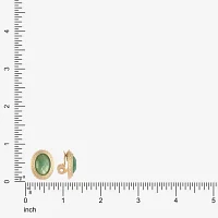 Monet Jewelry Gold Tone Orange Oval Clip On Earrings