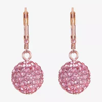 Monet Jewelry Womens Glass Round Drop Earrings