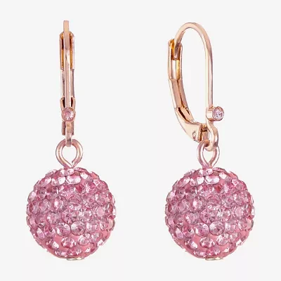 Monet Jewelry Womens Glass Round Drop Earrings