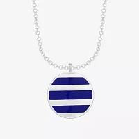 Liz Claiborne Striped Enamel Womens Zinc Pendant Necklaces