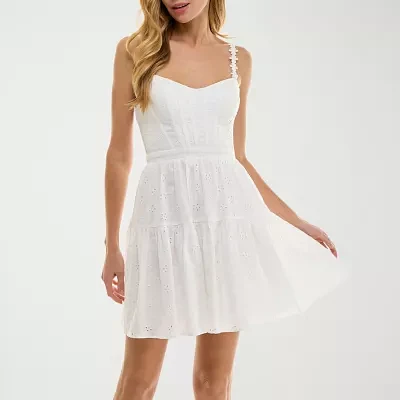 City Triangle Womens Fit + Flare Dress Juniors