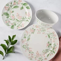 Martha Stewart Kimberly Floral 12-pc. Ceramic Dinnerware Set