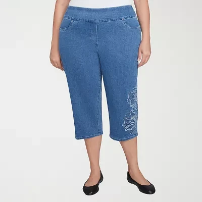 Alfred Dunner Free Spirit Mid Rise Plus Capris