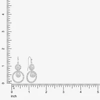 Monet Jewelry Silver Tone Glass Simulated Pearl Round Drop Earrings