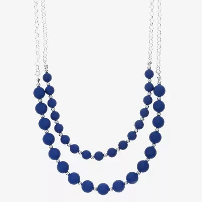 Liz Claiborne Matte Silver Tone Collar Necklace