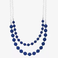 Liz Claiborne Matte Silver Tone Collar Necklace
