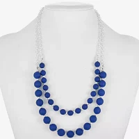 Liz Claiborne Matte Silver Tone Collar Necklace