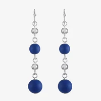 Liz Claiborne Matte Round Drop Earrings
